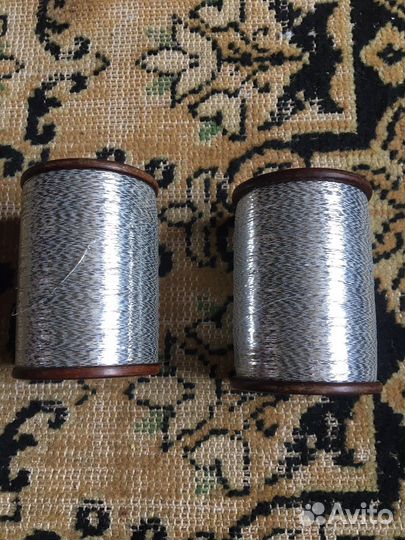 Бобина люрекс для рукоделия серебро