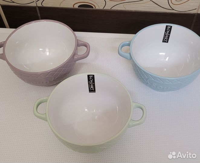 Новый набор бульонниц, керамика