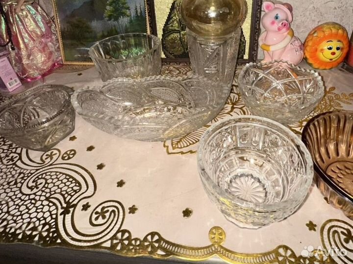 Ваза салатник конфетница посуда хрусталь