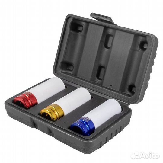 Набор головок ударных колёсных 3 шт 17,19,21 мм