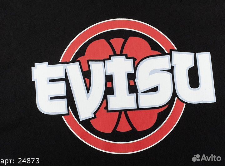 Футболка evisu red circle черна