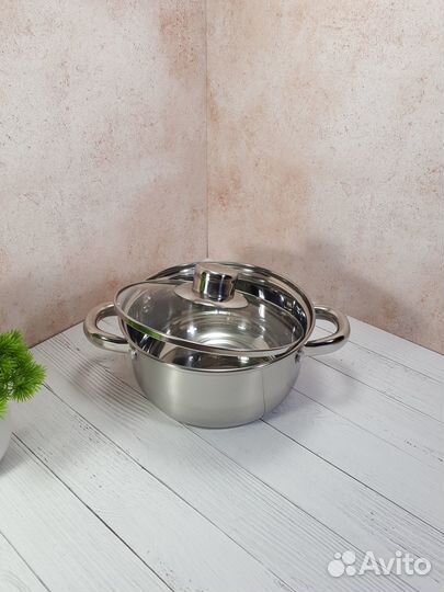 Кастрюля из нержавеющей стали 1,6 л