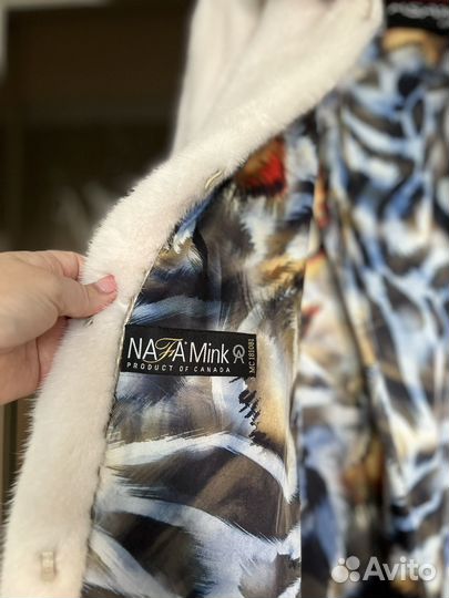 Шуба норковая с розовым оттенком