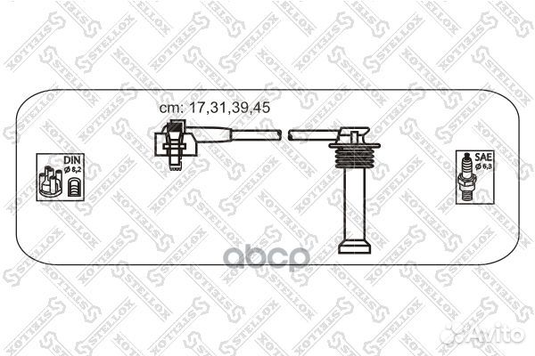 Ком-т проводов ford mondeo escort 1.8 2 Stellox