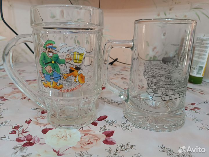 Кружка пивная с ручкой 2 шт