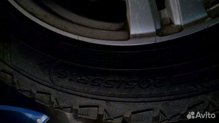 Колеса в сборе, зима dunlop шипы, 205/55R16 6.5Jx1