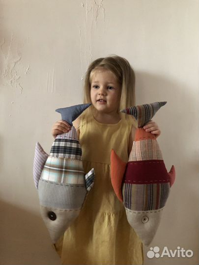 Мягкая игрушка ручной работы Рыба