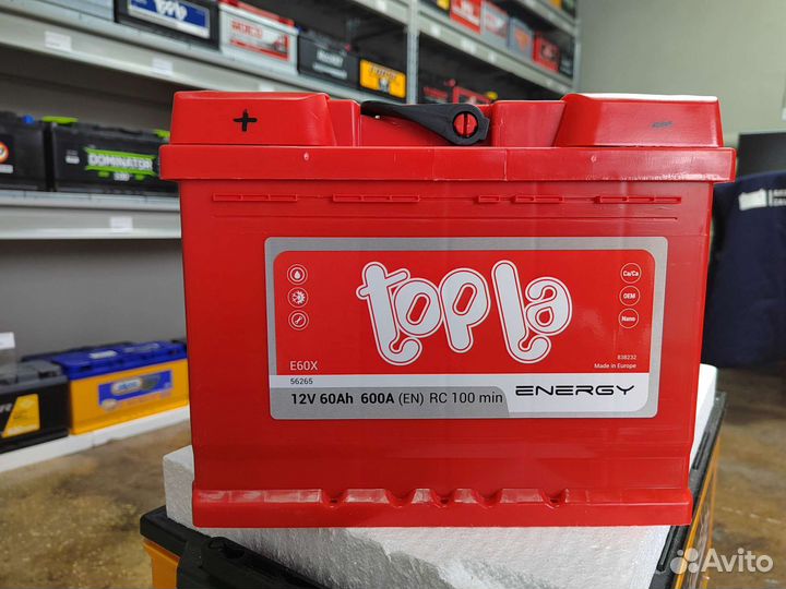 Аккумулятор Topla 60 Ач прям 600 А