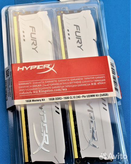 Оперативная Память DDR3 8*2/ 16 GB 1600 Mhz HyperX