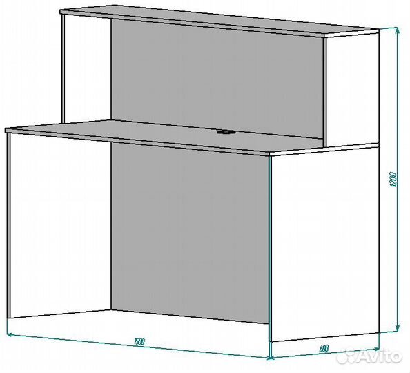 Ресепшн прямой белый