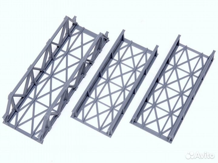 Железная дорога 1/87 Мост ж/д 52.6 см 3 пролета H0