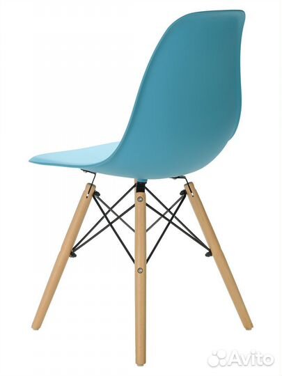 Стул в стиле eames DSW,синий, 1 шт
