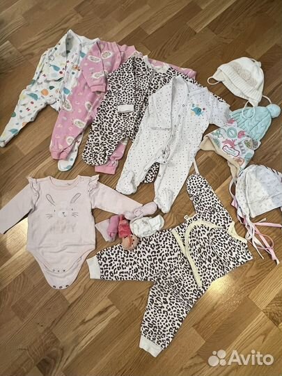 Вещи (7кг) пакетом на девочку 56-74