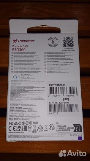Внешний диск SSD Transcend ESD300 TS1tesd300S, 1тб