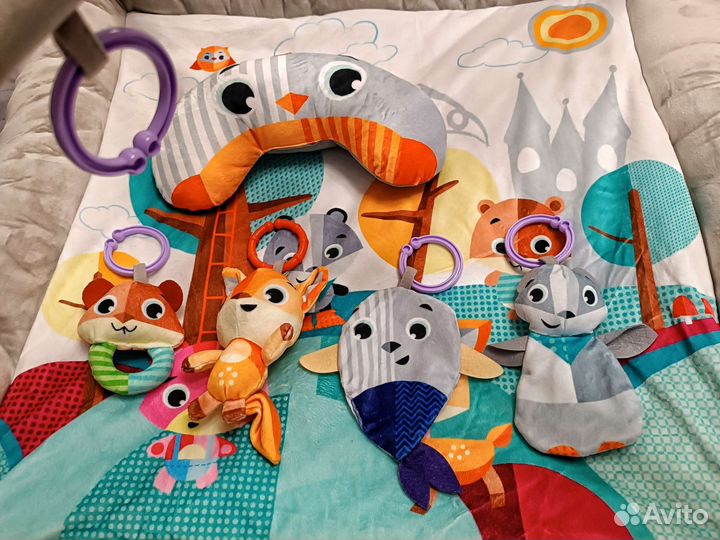 Развивающий коврик everflo музыкальный в коробке