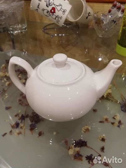 Заварочный чайник, заварник, чайник белый