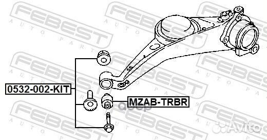 Втулка подвески 0532002KIT Febest