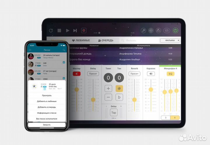 Караоке evobox plus с 2 микрофонами новая