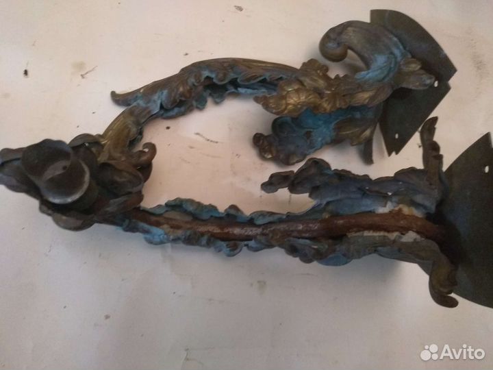 Подсвечник латунь бронза настенный