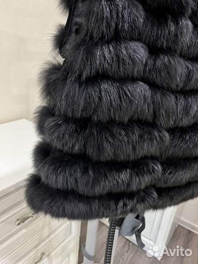Меховая жилетка полушубок из песца