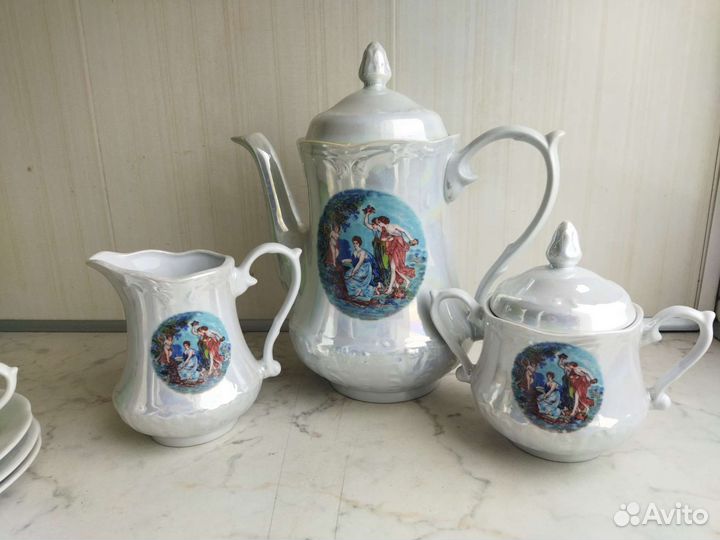Фарфор Сервиз кофейный Walbrzych Porcelana Польша