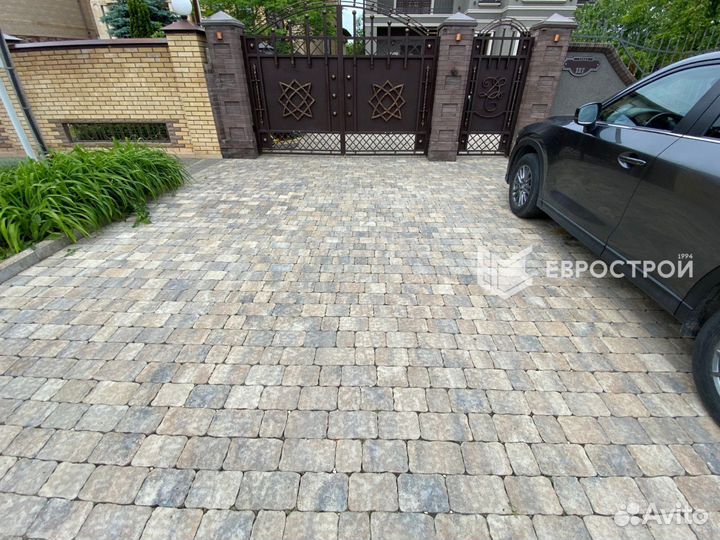 Тротуарная плитка, брусчатка, бордюры