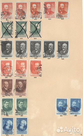 Марки СССР 1951. Ученые нашей Родины