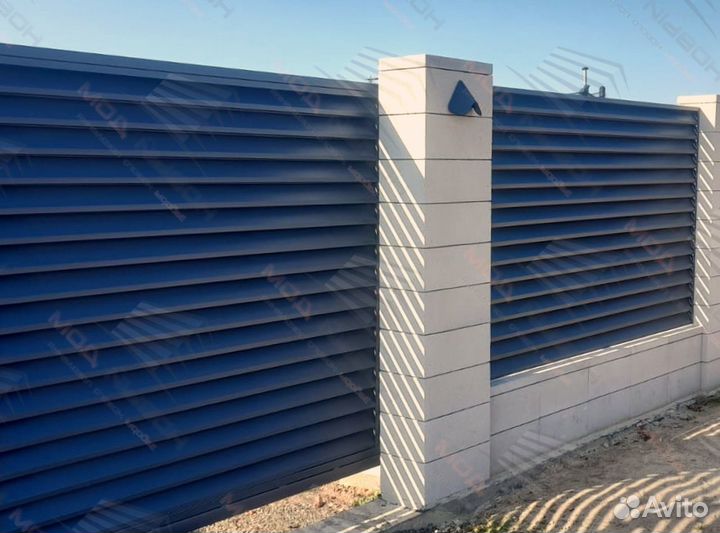 Забор жалюзи из металла