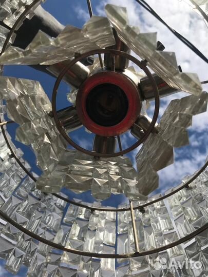 Хрустальная люстра СССР винтажная