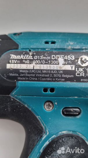 Аккумуляторная дрель шуруповерт Makita DDF453RFE