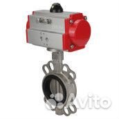 Затвор дисковый поворотный DN.ru 316L-316L-NBR Ду200 Ру16, корпус - нержавеющая сталь, диск - нержав