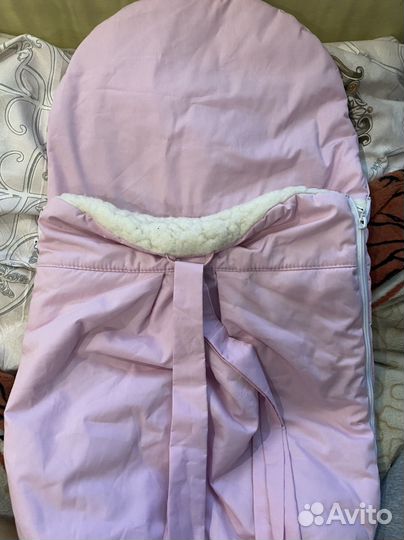 Зимний конверт в коляску на овчине