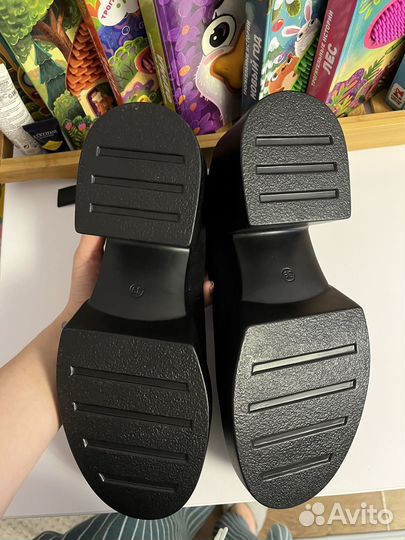 Туфли лоферы на платформе замшевые