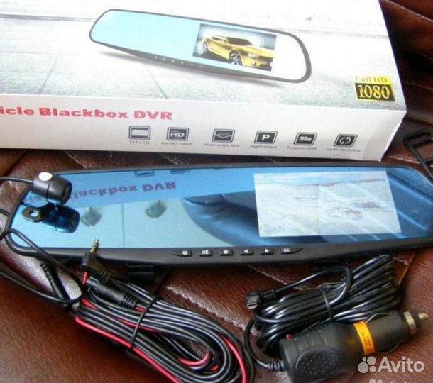 Зеркало видеорегистратор с камерой заднего вида (з