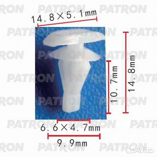 Patron P37-0102 Клипса пластмассовая Honda Lexus M