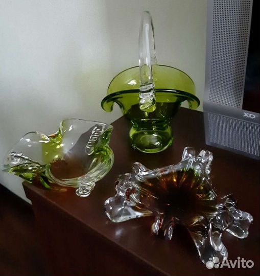 Вазы,пепельница Чехославакия,Богемия.Винтаж