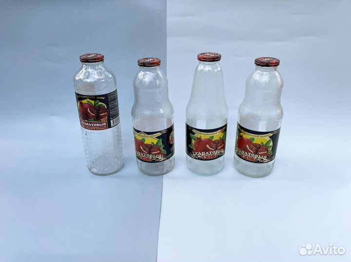 Стеклянная бутылка 1 л декоративная для закруток