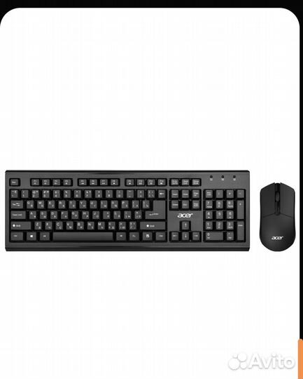 Клавиатура + мышь Acer OKR120 клав:черный