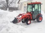 Уборка снега мини трактором