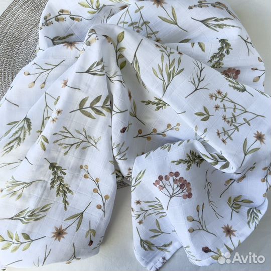 Муслиновая пеленка 90х120