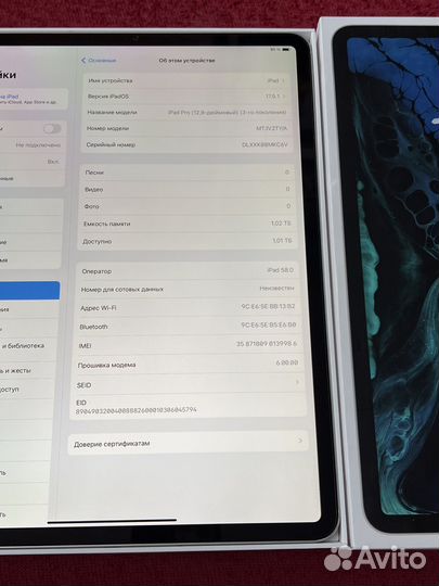 iPad Pro 12.9 (3rd generation) 1TB WiFi+ Cellular