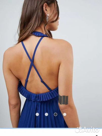 Плиссированное платье миди