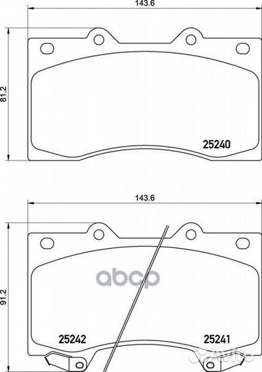 Колодки тормозные дисковые перед NP2018 NIS