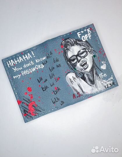 Обложка на паспорт ручная роспись