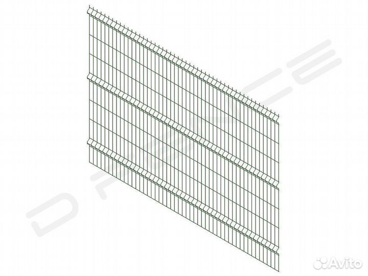 Забор 3D сетка, 3Д панель 2,53х1,93м,д.4,8мм