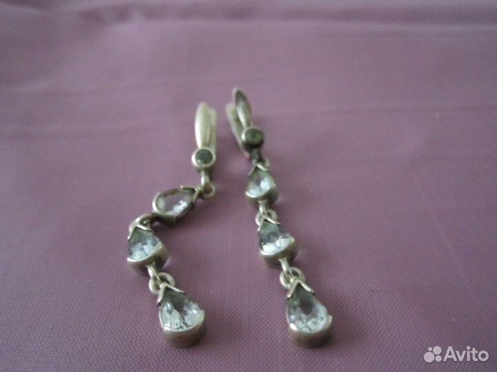 Серьги с натуральными камнями