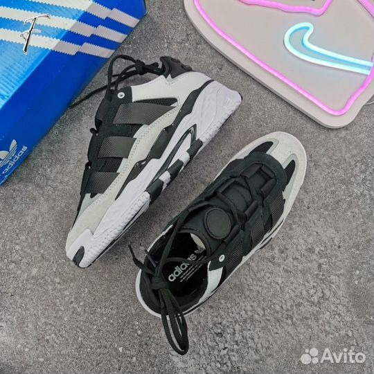 Кроссовки Adidas Niteball White Black