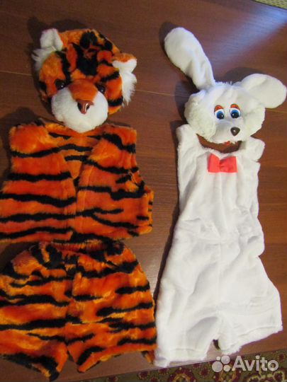 Аренда костюма тигр, заяц, снеговик, лиса, волк