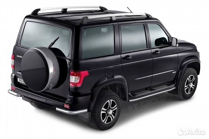 Защита порогов окантовка 51 мм (нпс) UAZ Patriot