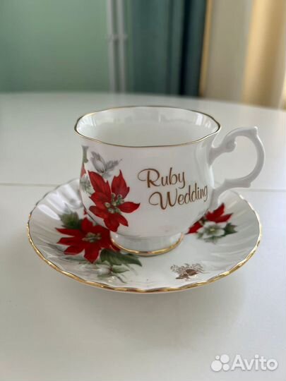 Костяной фарфор royal stafford ruby wedding